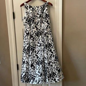 Adrianna Papell  Paisley Jacquard Fit and Flare Midi Dress